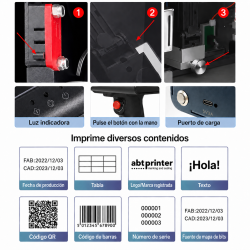 Impressora portàtil TIJ amb APP per a dates, lots i codis QR